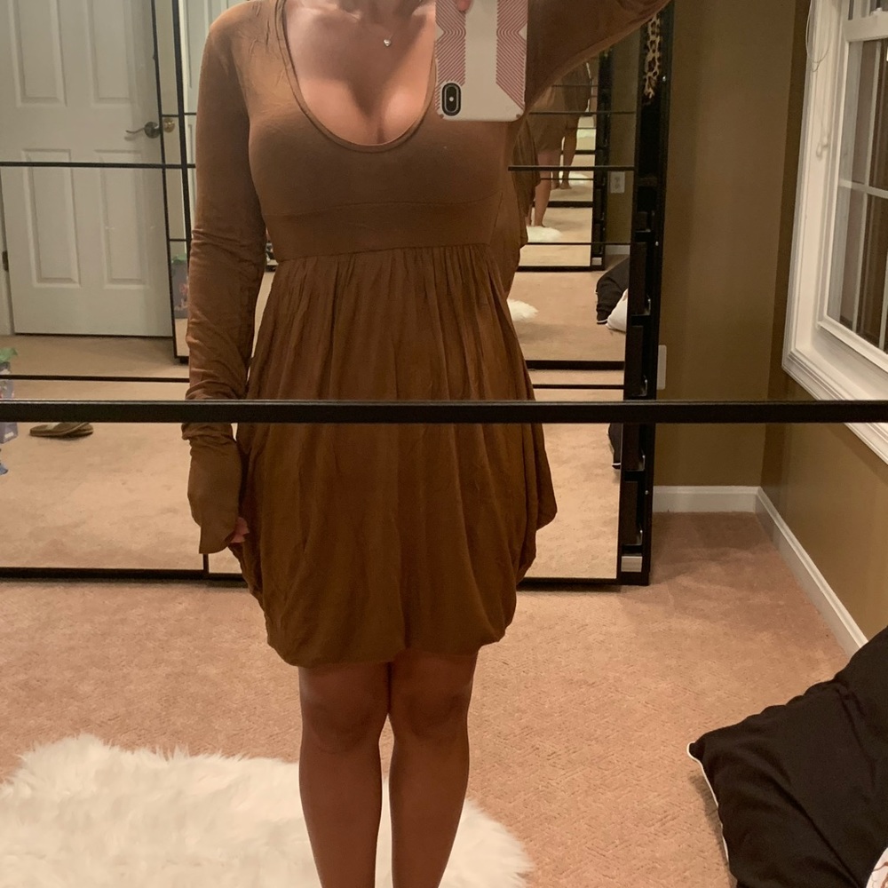 🐻Sisley comfy brown dress🐻 - Picture 6 of 10